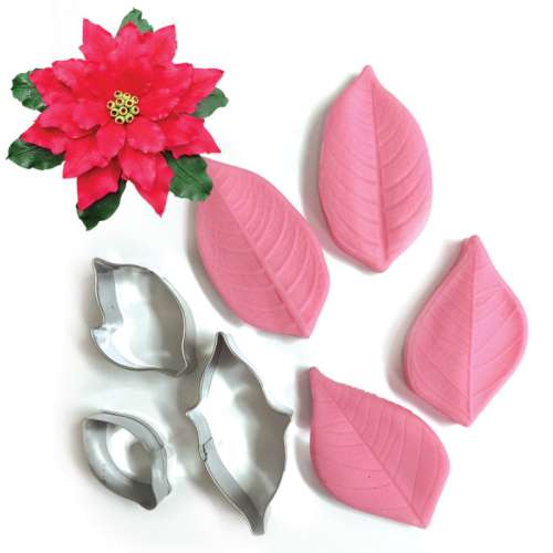 Poinsettia Cutter and Veiner Set